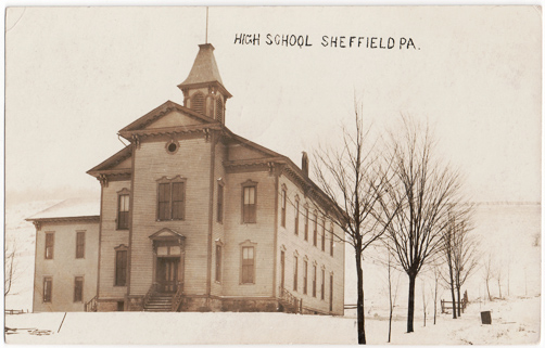 Sheffield High School, winter scene