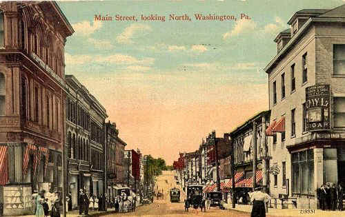 Downtown Washington PA About 1915