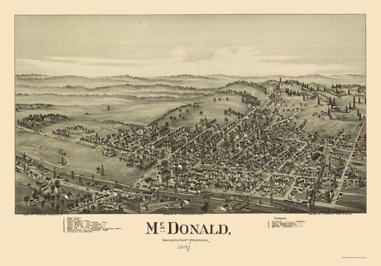 Drawing of McDonald PA 1897