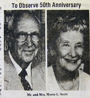 Photo of Mr. and Mrs. Monte L. SCOTT of Shady avenue, Burgettstown PA