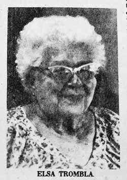 1984 newspaper photo of  Elsa SCHRIEBER TROMBLA