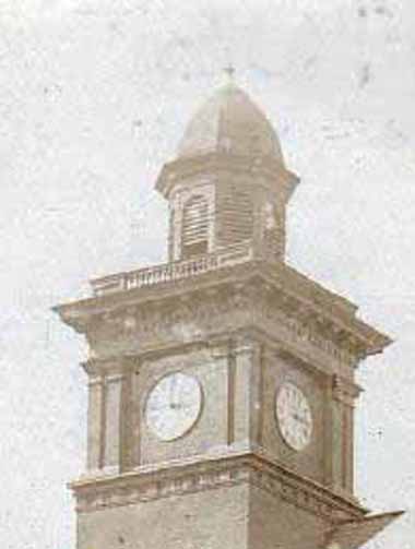 McDonald PA High School Clock Tower enlarged