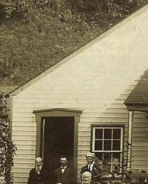 Zimri and Maria Burgess Farquhar 50th Wedding Anniversary, Closeup House Back, side door