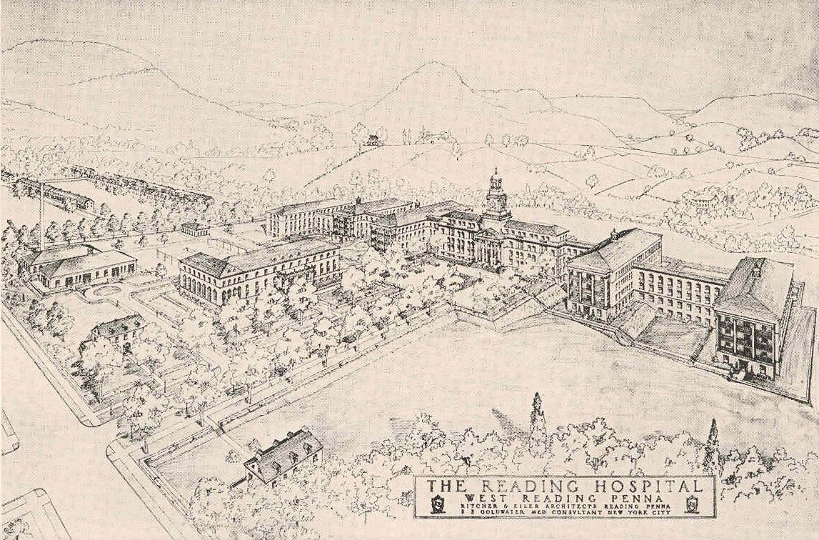 Sketch of the New Reading Hospital
