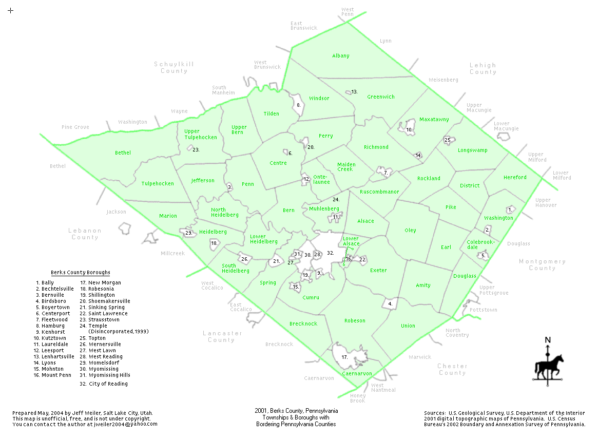Berks County Township Map