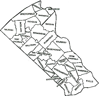 bucks county maps with cities