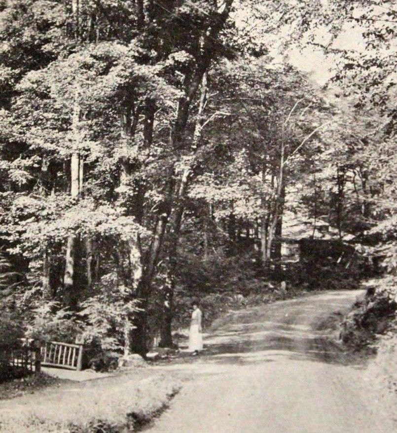 RPPC CANAAN LINE HOUSE VERMONT CANADA BORDR CARS REAL PHOTO POSTCARD (c.  1920s)