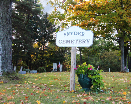 Snyder Cemetery sign