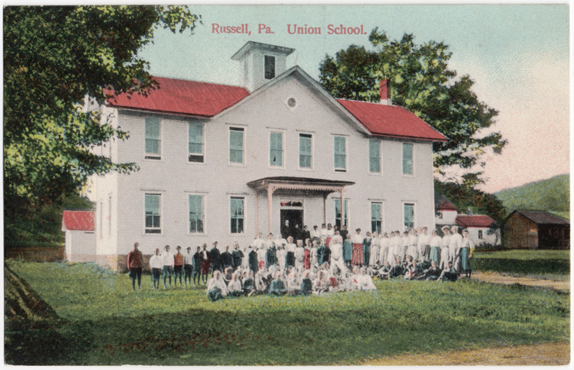 Postcard of Russell school