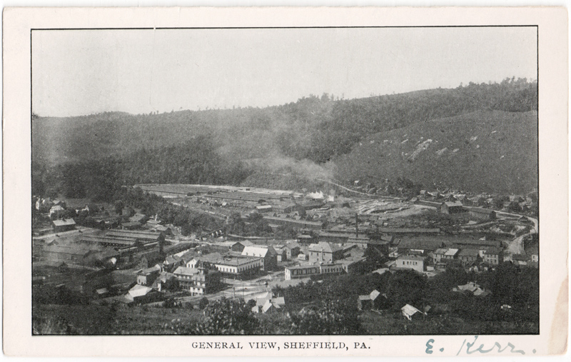 Postcard of general view of Sheffield