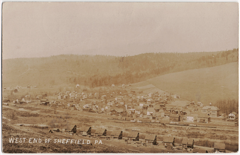 Postcard of west end of Sheffield