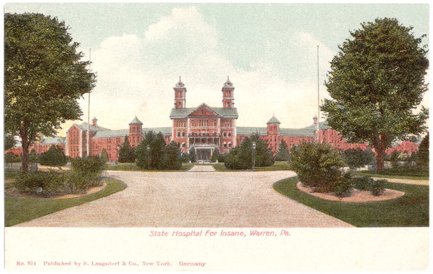 Postcard of State Hospital, Warren