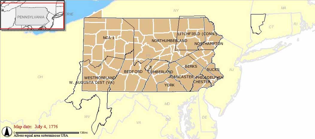 Historical Land Dispute over the Region including Washington County PA