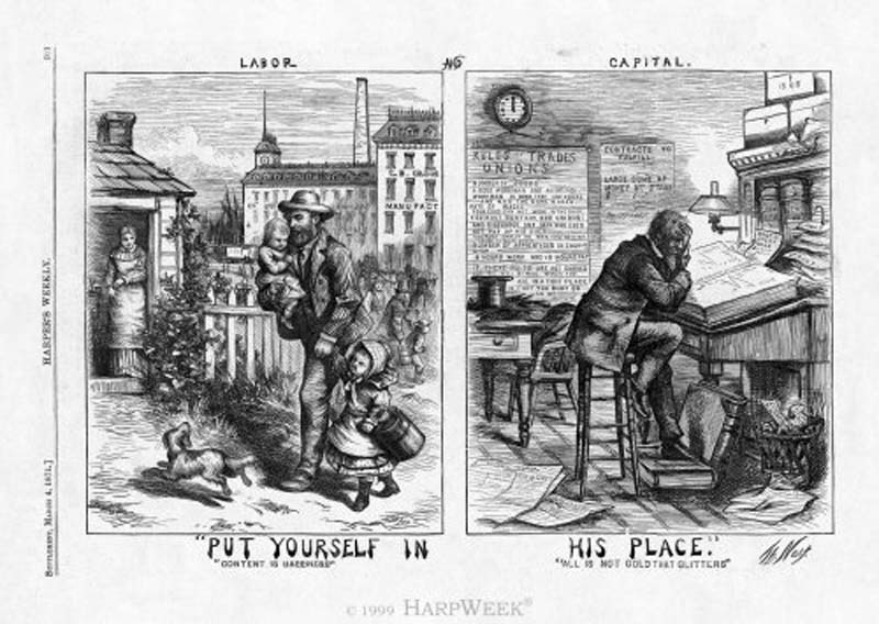 1871 Cartoon Put Yourself in his Place, Thomas NAST