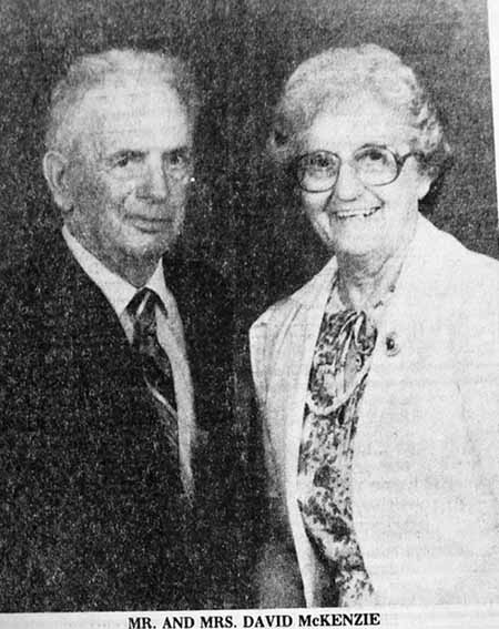 Photo of Mr. and Mrs. David MCKENZIE of R. D.1, Hanover Township, Clinton PA, 50th wedding anniversary