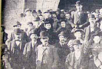 McDonald Elementary School Dedication 1895 faces on LEFT side of photo