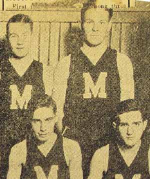 McDonald PA HS Basketball Team 1927 Photo Enlarged RIGHT