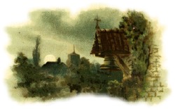 Antique image Church with Steeple