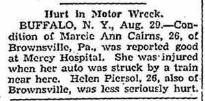 Marcie Ann CAIRNS, Injured Auto Accident