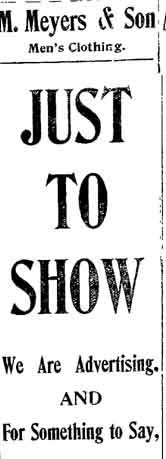 M. Meyers & Son Men's Clothing Part 1