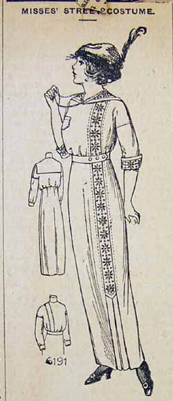 Misses Summer Dress / Street Costume from advertisement May 30, 1913