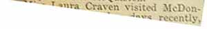 Partial article about __ Craven