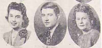 HS Grads Row 3:...Dorothy MERCER, George MILLER, Elvera Kathyren SPINNENWEBER.