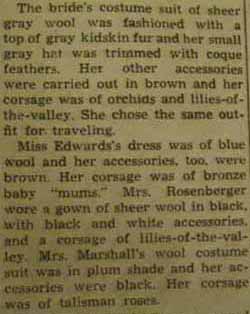 Part 3 Marriage Notice William Clark MARSHALL, II to Sara Elizabeth Rosenberger, 23 Sept 1939
