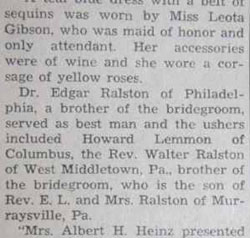 Part 2 Marriage Notice for Joseph C. RALSTON to Ruby Evans, no date, in 12-2-1938 paper