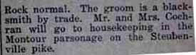Article 2 Part 2 Marriage Notice for Arnold COCHRAN to Mary Ankley, 24 Jun 1922