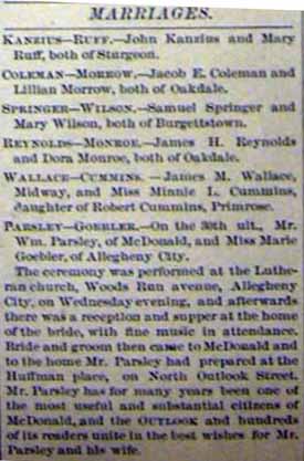 Marriage Notice for Jacob COLEMAN to Lillian Morrow, no date, in 10-30-1986 paper