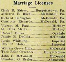 Marriage License for Richard BUFFINGTON to Charlotte Richards, 11 Jul 1917
