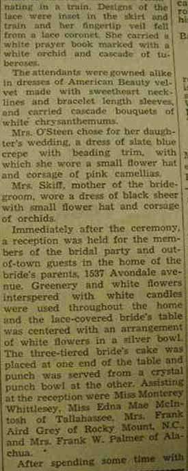 Article 2 Marriage Notice for Troy O'STEEN to Suzanne Williams, 9 Jul 1917
