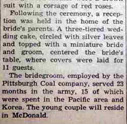 Part 3 Marriage Notice for William H. STEWART to Eleanor G. Brinkman, 21 Jan 1947